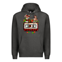 Charcoal Heather christmas cassette Premium Hoodie - FaDigitalArtStudio
