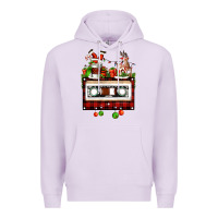 Lilac christmas cassette Premium Hoodie - FaDigitalArtStudio