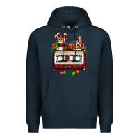 Navy christmas cassette Premium Hoodie - FaDigitalArtStudio