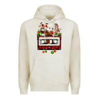 Oatmeal Heather christmas cassette Premium Hoodie - FaDigitalArtStudio