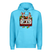 Ocean Blue christmas cassette Premium Hoodie - FaDigitalArtStudio