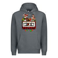 Rock christmas cassette Premium Hoodie - FaDigitalArtStudio