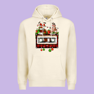 Christmas Cassette Premium Hoodie Designed By Fadigitalartstudio