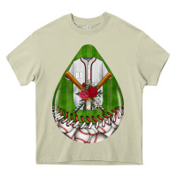Mossy baseball and western roses teardrop  2 Heavy Core Tee - BundleAndBundleShop