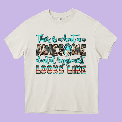 This Is What An Awesome Dental Hygienist Looks Like Heavy Core Tee Designed By Jahusdesignshop
