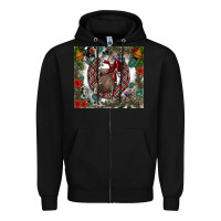 Black Rodeo Santa Zipper Hoodie - CowhideDigitalArt