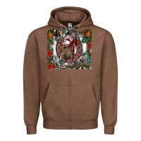 Chestnut Rodeo Santa Zipper Hoodie - CowhideDigitalArt