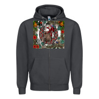 Smoke Rodeo Santa Zipper Hoodie - CowhideDigitalArt