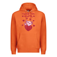 Carrot i love you alotl aolotl valentine's day heart aolotl lover Premium Hoodie - lanVoArt