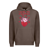 Coffee i love you alotl aolotl valentine's day heart aolotl lover Premium Hoodie - lanVoArt
