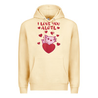 Pina Colada i love you alotl aolotl valentine's day heart aolotl lover Premium Hoodie - lanVoArt