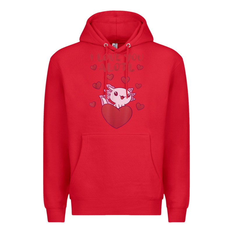 I Love You Alotl Aolotl Valentine's Day Heart Aolotl Lover Premium Hoodie by lanVoArt | Teevron
