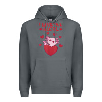 Rock i love you alotl aolotl valentine's day heart aolotl lover Premium Hoodie - lanVoArt