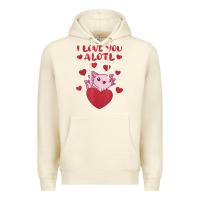 Sandshell i love you alotl aolotl valentine's day heart aolotl lover Premium Hoodie - lanVoArt