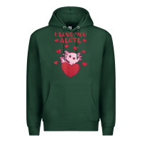 Sports Green i love you alotl aolotl valentine's day heart aolotl lover Premium Hoodie - lanVoArt
