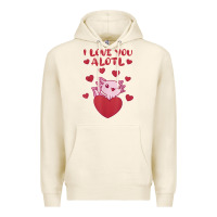 Tofu i love you alotl aolotl valentine's day heart aolotl lover Premium Hoodie - lanVoArt