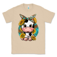 Mushroom cute cow with sunflower and leopard Classic Tee - texasbilliewilder