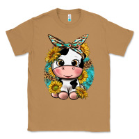 Toasted Coconut cute cow with sunflower and leopard Classic Tee - texasbilliewilder
