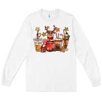 White christmas reindeer coffee Long Sleeve Tee - CowGirlArtShop