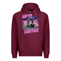 Burgundy hippie sabotage aesthetic style photo with text Premium Hoodie - lanVoArt