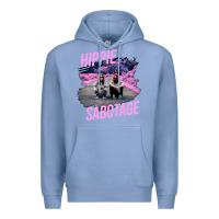 Colony Blue hippie sabotage aesthetic style photo with text Premium Hoodie - lanVoArt