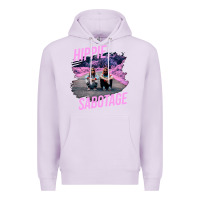 Lilac hippie sabotage aesthetic style photo with text Premium Hoodie - lanVoArt