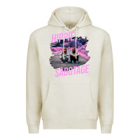 Oatmeal Heather hippie sabotage aesthetic style photo with text Premium Hoodie - lanVoArt