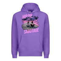 Purple hippie sabotage aesthetic style photo with text Premium Hoodie - lanVoArt
