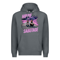 Rock hippie sabotage aesthetic style photo with text Premium Hoodie - lanVoArt