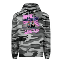 Slate Camo hippie sabotage aesthetic style photo with text Premium Hoodie - lanVoArt