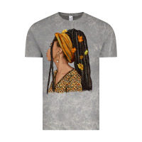 Cloud Rock Fall afro woman Vintage Tee - NancyCooperArtShop