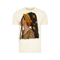 Vintage Arctic Fall afro woman Vintage Tee - NancyCooperArtShop
