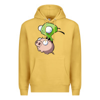 Antique Gold invader zim Premium Hoodie - lanVoArt