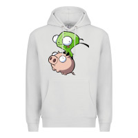 Dove Grey invader zim Premium Hoodie - lanVoArt