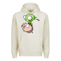 Oatmeal Heather invader zim Premium Hoodie - lanVoArt