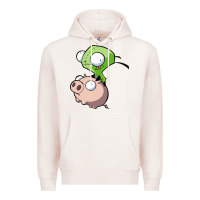Pale Pink invader zim Premium Hoodie - lanVoArt