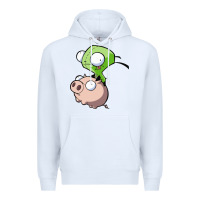 White invader zim Premium Hoodie - lanVoArt