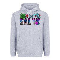 Heather Grey be salty Heavyweight Hoodie - CowhideDigitalArt
