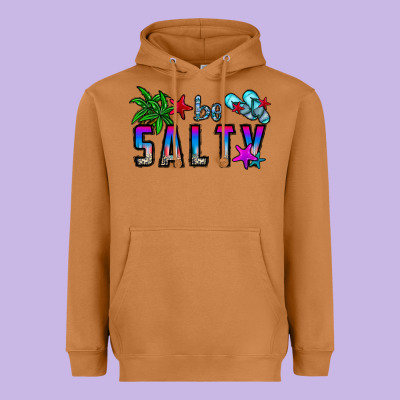 Be Salty Heavyweight Hoodie Designed By Cowhidedigitalart