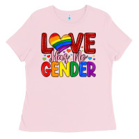 Bubblegum Pink love has no gender Ladies Tee - Artiststas