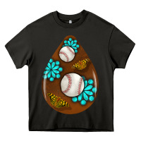 Asphalt baseball and western roses teardrop  1 Heavy Core Tee - BundleAndBundleShop