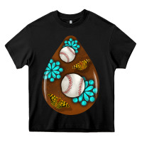 Black baseball and western roses teardrop  1 Heavy Core Tee - BundleAndBundleShop