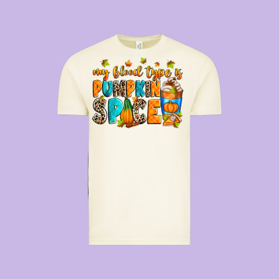 My Blood Type Is Pumpkin Spice Vintage Tee Designed By Ranaportraitstore