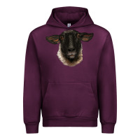 Mauve Wine suffolk ewe head Urban Hoodie - BarkalooDesign