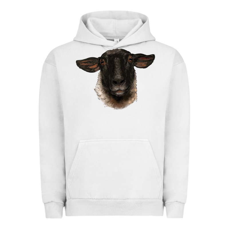 Suffolk Ewe Head Urban Hoodie by BarkalooDesign | Teevron