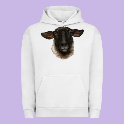 Suffolk Ewe Head Urban Hoodie Designed By Barkaloodesign