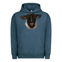 Pigment Midnight Navy suffolk ewe head Urban Hoodie - BarkalooDesign