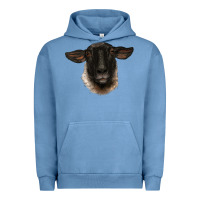 Pigment Pebble Blue suffolk ewe head Urban Hoodie - BarkalooDesign