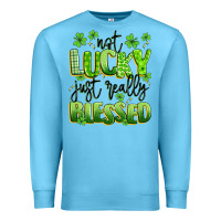 Ocean Blue not lucky just really blessed Premium Sweatshirt - Artiststas