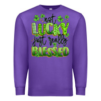 Purple not lucky just really blessed Premium Sweatshirt - Artiststas